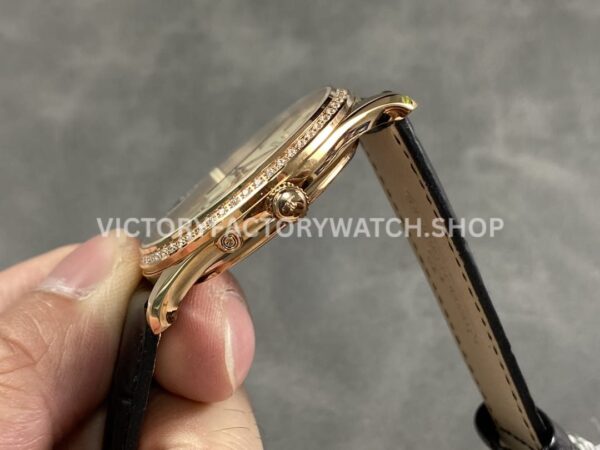 APS Factory Jaeger-LeCoultre Master Ultra Thin Moon Q1362503 39mm Rose Gold Diamond Bezel White Dial