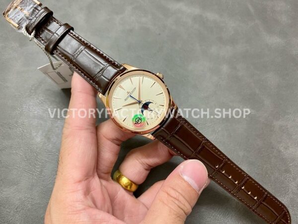 APS Factory Jaeger-LeCoultre Master Ultra Thin Moon Q1362510 39mm Rose Gold Leather Strap White APS Factory Jaeger-LeCoultre Master Ultra Thin Moon Q1362510 39mm Rose Gold Leather Strap White Dial