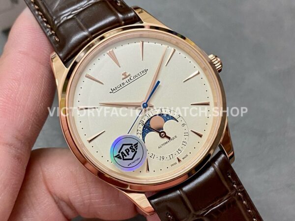 APS Factory Jaeger-LeCoultre Master Ultra Thin Moon Q1362510 39mm Rose Gold Leather Strap White (5) APS Factory Jaeger-LeCoultre Master Ultra Thin Moon Q1362510 39mm Rose Gold Leather Strap White Dial