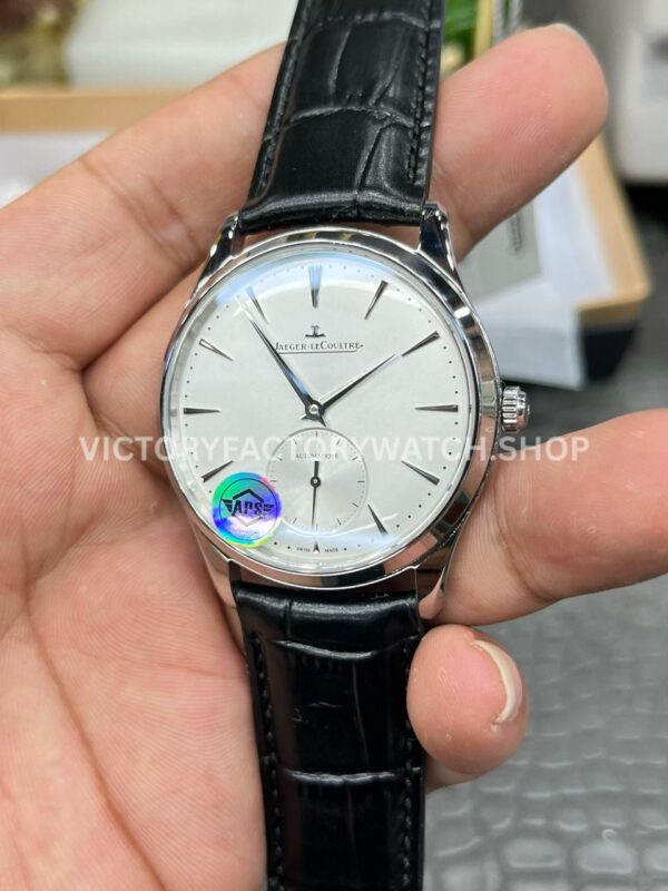 APS Factory Jaeger-LeCoultre Master Ultra Thin Q1218420 39mm Steel Leather Strap Silver Dial