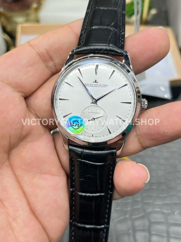 APS Factory Jaeger-LeCoultre Master Ultra Thin Q1218420 39mm Steel Leather Strap Silver Dial