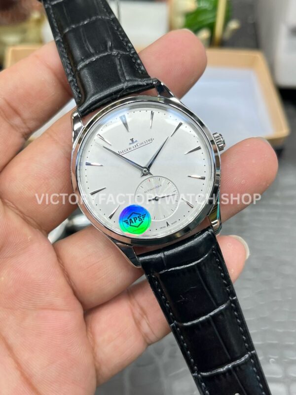 APS Factory Jaeger-LeCoultre Master Ultra Thin Q1218420 39mm Steel Leather Strap Silver Dial