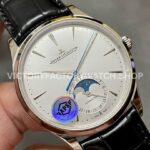 APS Factory Jaeger-LeCoultre Moon Phase Master Q1368430 39mm Steel Leather Strap White Dial