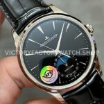 APS Factory Jaeger-LeCoultre Moon Phase Master Q1368471 39mm Steel Leather Strap Black Dial (1) APS Factory Jaeger-LeCoultre Moon Phase Master Q1368471 39mm Steel Leather Strap Black Dial