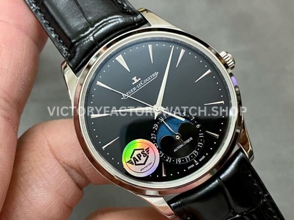 APS Factory Jaeger-LeCoultre Moon Phase Master Q1368471 39mm Steel Leather Strap Black Dial (1) APS Factory Jaeger-LeCoultre Moon Phase Master Q1368471 39mm Steel Leather Strap Black Dial