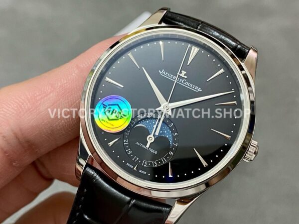 APS Factory Jaeger-LeCoultre Moon Phase Master Q1368471 39mm Steel Leather Strap Black Dial (2) APS Factory Jaeger-LeCoultre Moon Phase Master Q1368471 39mm Steel Leather Strap Black Dial