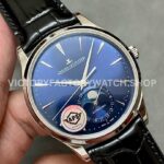 APS Factory Jaeger-LeCoultre Moon Phase Master Q1368480 39mm Steel Leather Strap Blue Dial