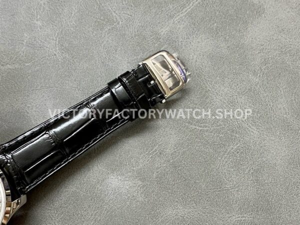 AX Factory Jaeger-LeCoultre Master Ultra Thin Tourbillion JLQ1323420 42mm Steel Leather Stra (5) AX Factory Jaeger-LeCoultre Master Ultra Thin Tourbillion JLQ1323420 42mm Steel Leather Strap Silver Dial