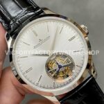 AX Factory Jaeger-LeCoultre Master Ultra Thin Tourbillion JLQ1323420 42mm Steel Leather Stra (7) AX Factory Jaeger-LeCoultre Master Ultra Thin Tourbillion JLQ1323420 42mm Steel Leather Strap Silver Dial