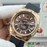 B Factory Rolex Sky-Dweller 336235-0002 42mm Rose Gold Oysterflex Brown Dial (10) B Factory Rolex Sky-Dweller 336235-0002 42mm Rose Gold Oysterflex Brown Dial