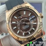 B Factory Rolex Sky-Dweller 336235-0002 42mm Rose Gold Oysterflex Brown Dial (5) B Factory Rolex Sky-Dweller 336235-0002 42mm Rose Gold Oysterflex Brown Dial