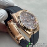 B Factory Rolex Sky-Dweller 336235-0002 42mm Rose Gold Oysterflex Brown Dial (7) B Factory Rolex Sky-Dweller 336235-0002 42mm Rose Gold Oysterflex Brown Dial