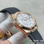 B Factory Rolex Sky-Dweller 336235-0003 42mm Rose Gold Oysterflex White Dial (2) B Factory Rolex Sky-Dweller 336235-0003 42mm Rose Gold Oysterflex White Dial