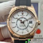 B Factory Rolex Sky-Dweller 336235-0003 42mm Rose Gold Oysterflex White Dial (3) B Factory Rolex Sky-Dweller 336235-0003 42mm Rose Gold Oysterflex White Dial