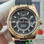 B Factory Rolex Sky-Dweller 336235-0008 42mm Rose Gold Oysterflex Grey Dial (5) B Factory Rolex Sky-Dweller 336235-0008 42mm Rose Gold Oysterflex Grey Dial