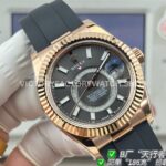 B Factory Rolex Sky-Dweller 336235-0008 42mm Rose Gold Oysterflex Grey Dial (7) B Factory Rolex Sky-Dweller 336235-0008 42mm Rose Gold Oysterflex Grey Dial
