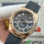 B Factory Rolex Sky-Dweller 336235-0008 42mm Rose Gold Oysterflex Grey Dial (9) B Factory Rolex Sky-Dweller 336235-0008 42mm Rose Gold Oysterflex Grey Dial