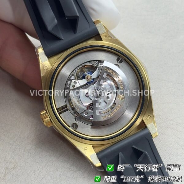 B Factory Rolex Sky-Dweller 336238-0001 42mm Yellow Gold Oysterflex Champagne Dial