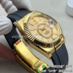 B Factory Rolex Sky-Dweller 336238-0001 42mm Yellow Gold Oysterflex Champagne Dial