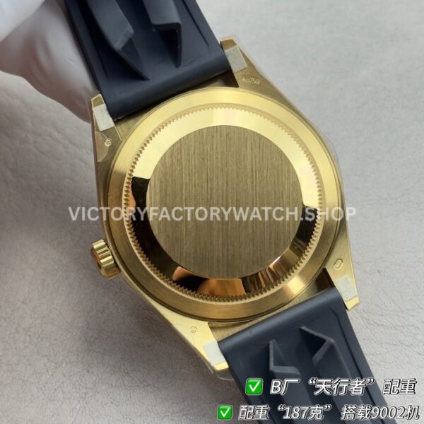 B Factory Rolex Sky-Dweller 336238-0002 42mm Yellow Gold Oysterflex Black Dial