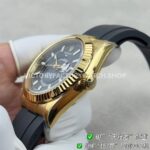 B Factory Rolex Sky-Dweller 336238-0002 42mm Yellow Gold Oysterflex Black Dial