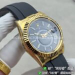 B Factory Rolex Sky-Dweller 336238-0002 42mm Yellow Gold Oysterflex Black Dial