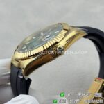 B Factory Rolex Sky-Dweller 336238-0004 42mm Yellow Gold Oysterflex Green Dial