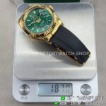 B Factory Rolex Sky-Dweller 336238-0004 42mm Yellow Gold Oysterflex Green Dial