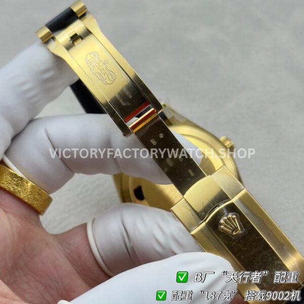 B Factory Rolex Sky-Dweller 336238-0004 42mm Yellow Gold Oysterflex Green Dial