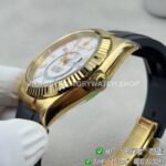 B Factory Rolex Sky-Dweller 336238-0006 42mm Yellow Gold Oysterflex White Dial (11) B Factory Rolex Sky-Dweller 336238-0006 42mm Yellow Gold Oysterflex White Dial