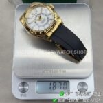 B Factory Rolex Sky-Dweller 336238-0006 42mm Yellow Gold Oysterflex White Dial (6) B Factory Rolex Sky-Dweller 336238-0006 42mm Yellow Gold Oysterflex White Dial