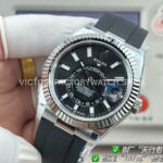 B Factory Rolex Sky-Dweller 336239-0002 42mm White Gold Oysterflex Black Dial (10) B Factory Rolex Sky-Dweller 336239-0002 42mm White Gold Oysterflex Black Dial