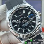 B Factory Rolex Sky-Dweller 336239-0002 42mm White Gold Oysterflex Black Dial (3) B Factory Rolex Sky-Dweller 336239-0002 42mm White Gold Oysterflex Black Dial