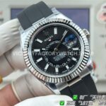 B Factory Rolex Sky-Dweller 336239-0002 42mm White Gold Oysterflex Black Dial (4) B Factory Rolex Sky-Dweller 336239-0002 42mm White Gold Oysterflex Black Dial