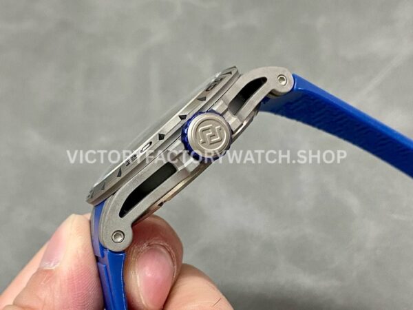 BBR Factory Roger Dubuis Excalibur Tourbillon RDDBEX0479 45mm Titanium Blue Rubber Strap Blue Dial