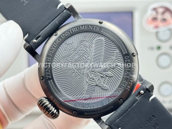 BR Factory Zenith Pilot Type 20 Extra Special 03.2434.67920.I010 45mm Steel Leather Strap Black Dial (10) BR Factory Zenith Pilot Type 20 Extra Special 03.2434.67920.I010 45mm Steel Leather Strap Black Dial