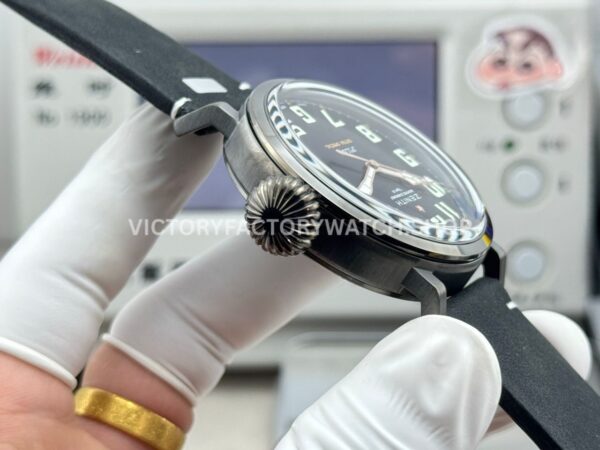 BR Factory Zenith Pilot Type 20 Extra Special 03.2434.67920.I010 45mm Steel Leather Strap Black Dial (5) BR Factory Zenith Pilot Type 20 Extra Special 03.2434.67920.I010 45mm Steel Leather Strap Black Dial