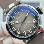 BR Factory Zenith Pilot Type 20 Extra Special 11.2430.67921.C801 45mm Steel Leather Strap Grey Dial
