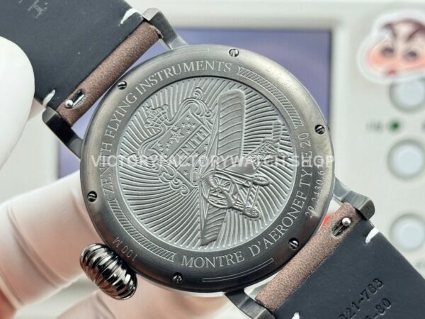 BR Factory Zenith Pilot Type 20 Extra Special 11.2430.67921.C801 45mm Steel Leather Strap Grey Dial