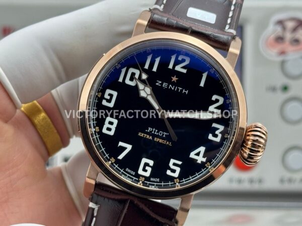 BR Factory Zenith Pilot Type 20 Extra Special 29.2430.67921.C753 45mm Bronze Leather Strap Black Dial (3) BR Factory Zenith Pilot Type 20 Extra Special 29.2430.67921.C753 45mm Bronze Leather Strap Black Dial