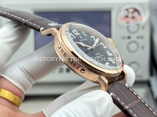 BR Factory Zenith Pilot Type 20 Extra Special 29.2430.67921.C753 45mm Bronze Leather Strap Black Dial (6) BR Factory Zenith Pilot Type 20 Extra Special 29.2430.67921.C753 45mm Bronze Leather Strap Black Dial