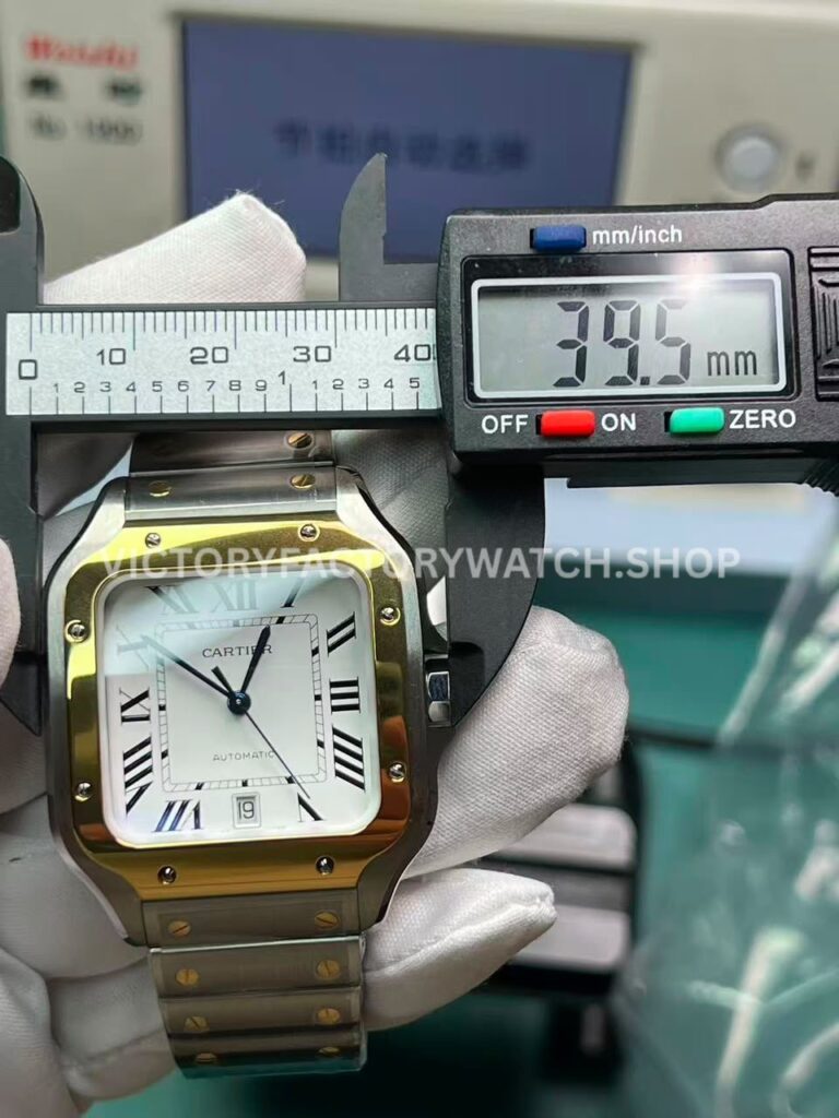BV Factory Cartier Santos W2SA0009 measured width 39.5mm