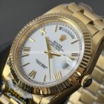 CBD Factory Counterweight Rolex Day-Date 228238-0042 40mm Full Yellow Gold Roman Numerals White Dial
