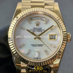 CBD Factory Counterweight Rolex Day-Date 228238-0071 40mm Full Yellow Gold Mother of Pearl Dial