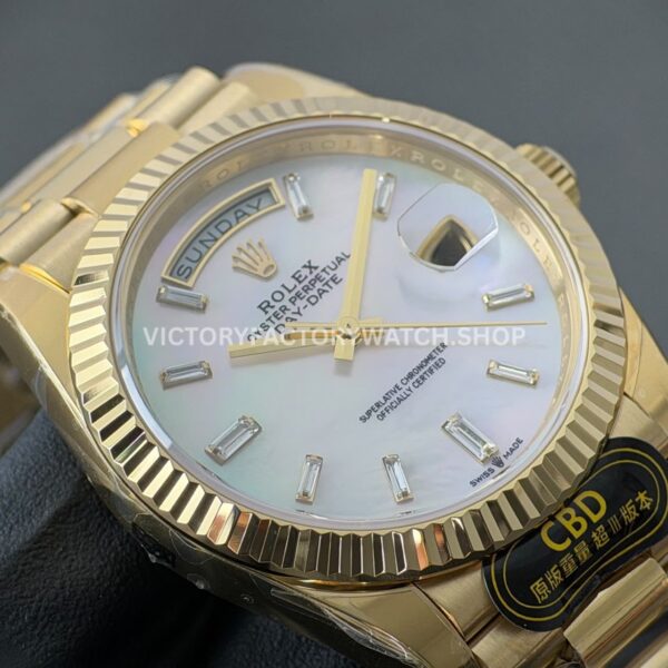 CBD Factory Counterweight Rolex Day-Date 228238-0071 40mm Full Yellow Gold Mother of Pearl Dial