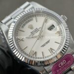 CBD Factory Counterweight Rolex Day-Date 228239-0046 40mm Full White Gold Roman Numerals White Dial