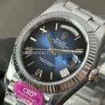 CBD Factory Counterweight Rolex Day-Date 228239-0076 40mm Full White Gold Roman Numerals Blue Dial (4) CBD Factory Counterweight Rolex Day-Date 228239-0076 40mm Full White Gold Roman Numerals Blue Dial