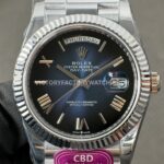 CBD Factory Counterweight Rolex Day-Date 228239-0076 40mm Full White Gold Roman Numerals Blue Dial (6) CBD Factory Counterweight Rolex Day-Date 228239-0076 40mm Full White Gold Roman Numerals Blue Dial