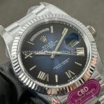 CBD Factory Counterweight Rolex Day-Date 228239-0076 40mm Full White Gold Roman Numerals Blue Dial (7) CBD Factory Counterweight Rolex Day-Date 228239-0076 40mm Full White Gold Roman Numerals Blue Dial
