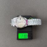 CBD Factory Counterweight Rolex Day-Date 228239-0078 40mm Full White Gold Mother of Pearl Baguette Dial